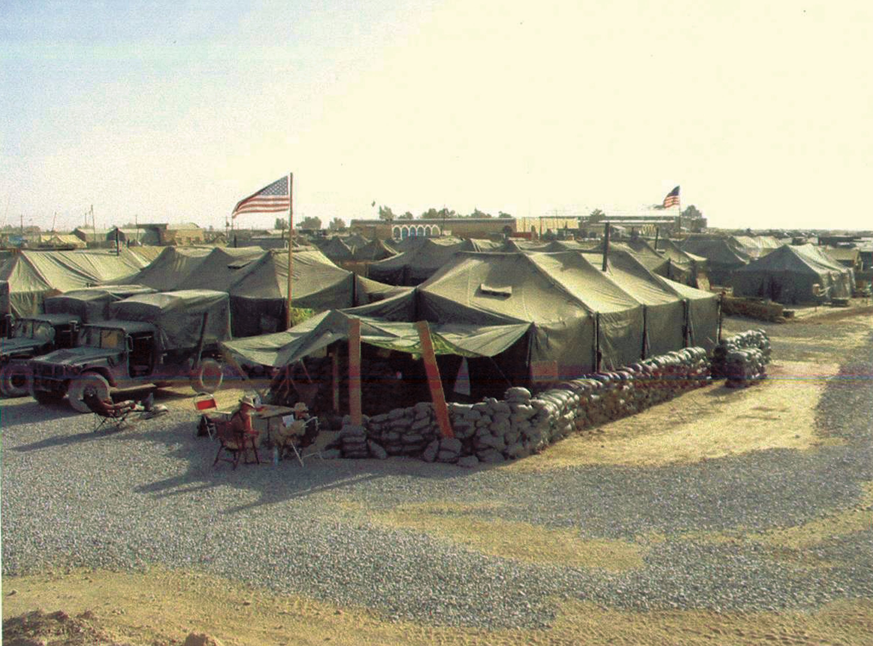 Photograph of military tents