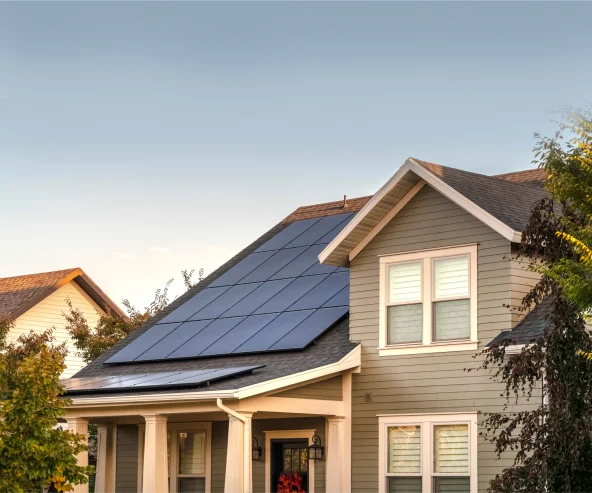 home with solar panels