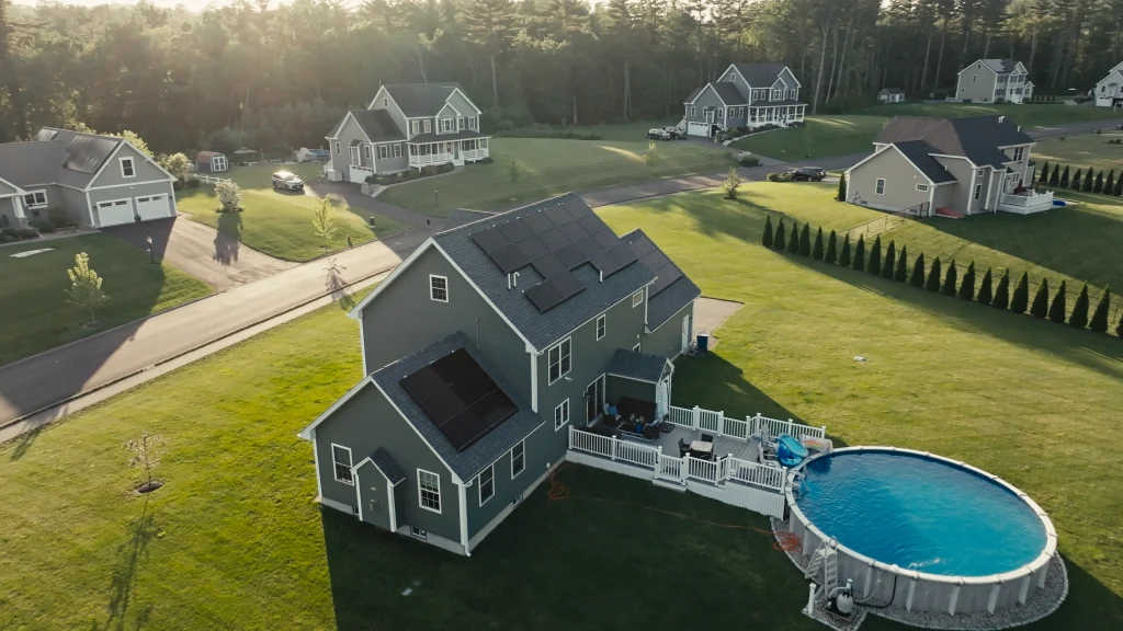Boston home with sunrun solar panels and battery storage