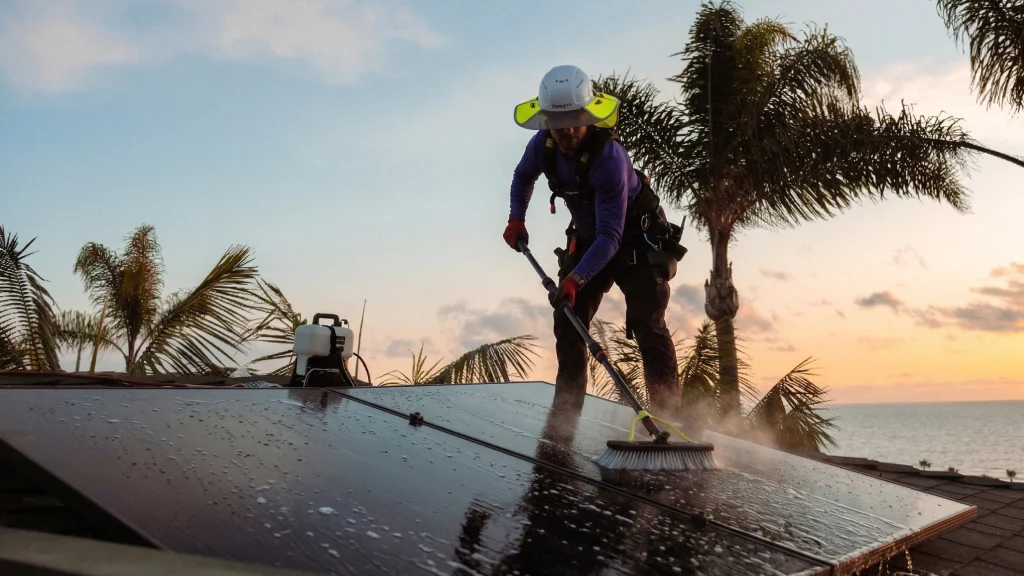 Certified & professional solar panel cleaning