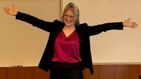 Shaylyn Clancy, a student in the Lu Lab, presented her thesis and was selected the CDB Outstanding Graduate Student of the year. Her thesis is titled "Elucidating the mechanisms of planar cell polarity-directed axon guidance in the peripheral auditory system." Congratulations, Dr. Clancy!