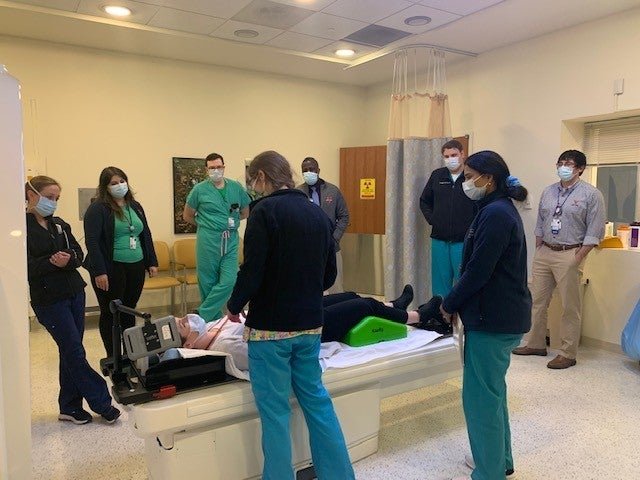 residents learning in a Motion Management Lab