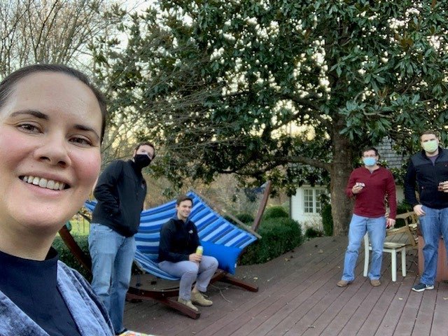 Radiation Oncology residents hanging out with Program Director