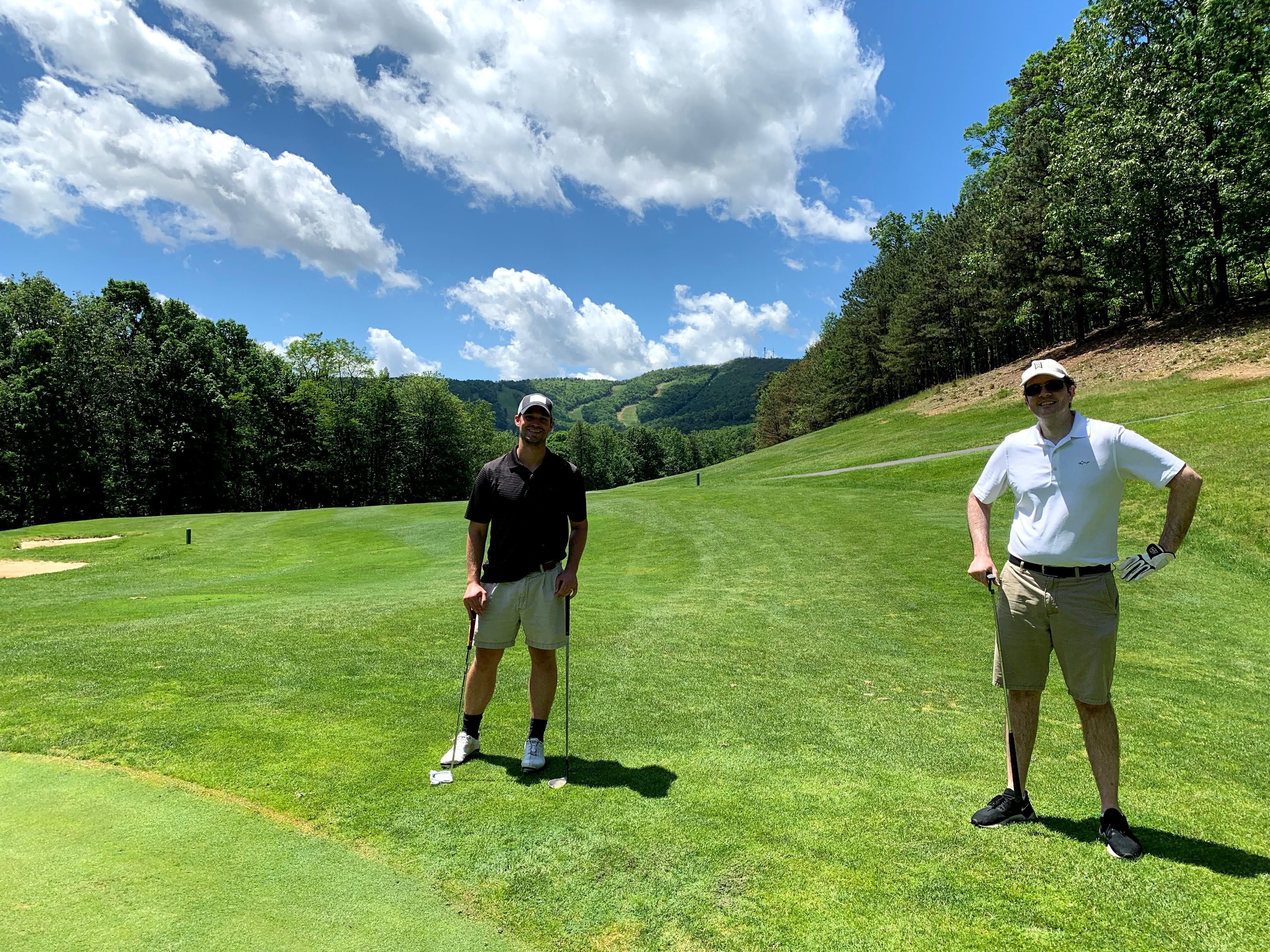 residents playing golf