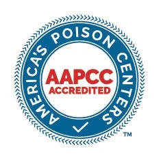 The seal of accreditation from America's Poison Centers