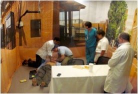 Downtown Charlottesville medical simulation