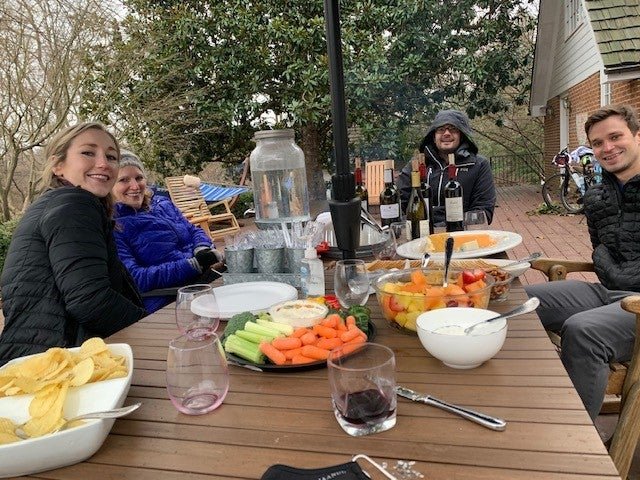 Residents hanging out with chief dosimetrist