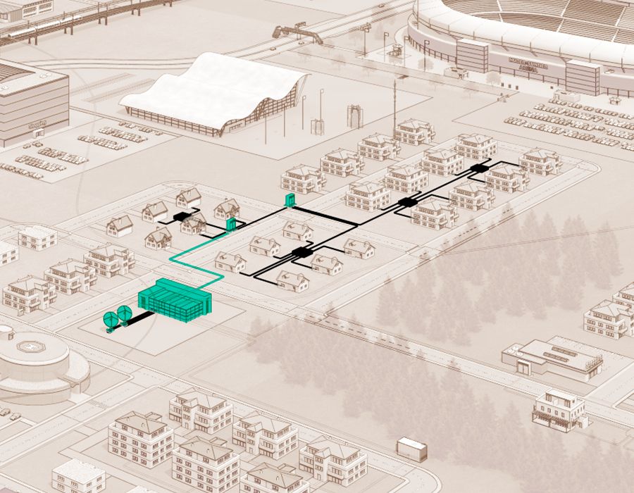 SmartCity drawing symbolising FAN Legacy HFC