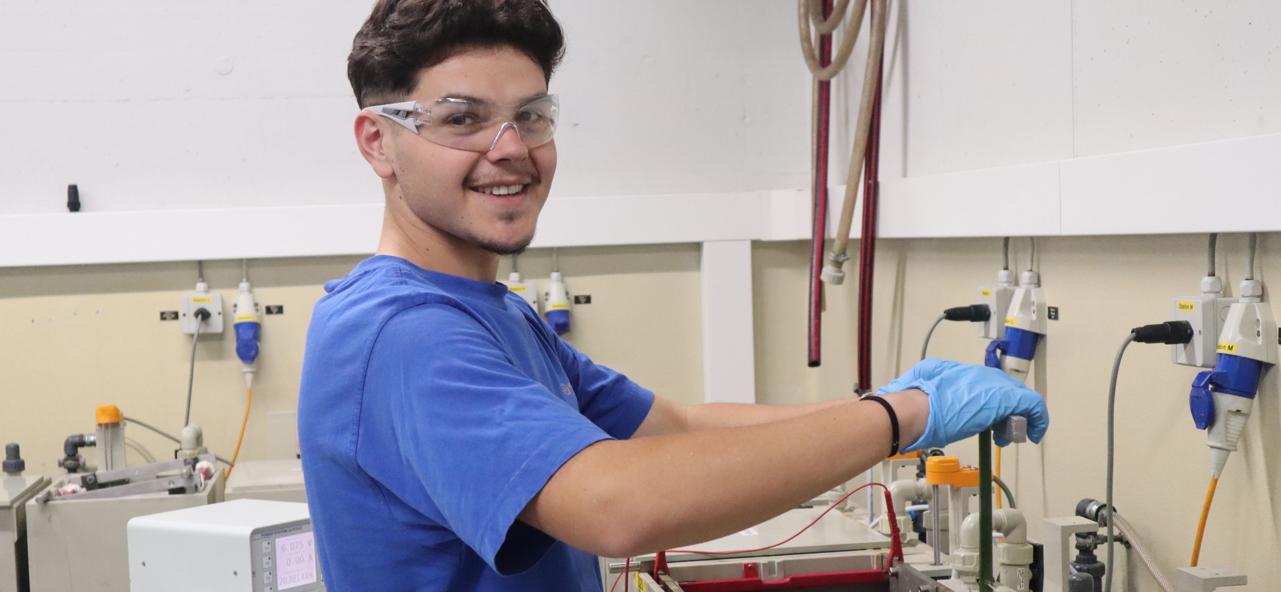 surface coater - portrait young man working in a laboratory